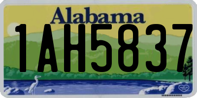 AL license plate 1AH5837