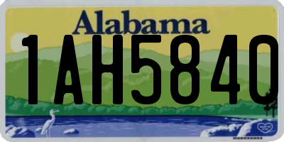AL license plate 1AH5840