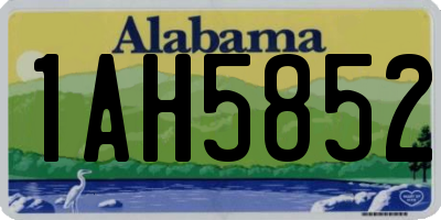 AL license plate 1AH5852