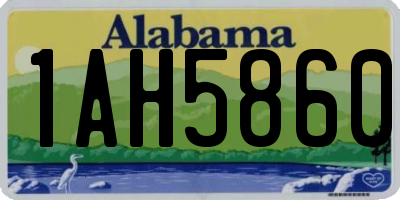 AL license plate 1AH5860