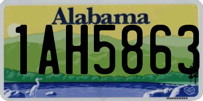 AL license plate 1AH5863