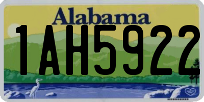AL license plate 1AH5922