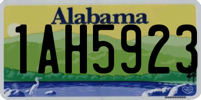 AL license plate 1AH5923