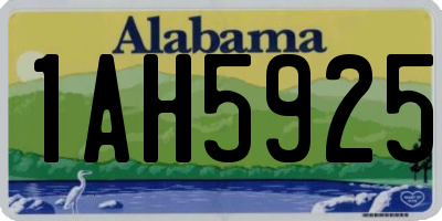 AL license plate 1AH5925