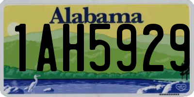 AL license plate 1AH5929