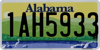 AL license plate 1AH5933