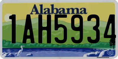 AL license plate 1AH5934