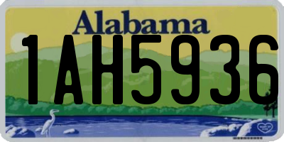 AL license plate 1AH5936