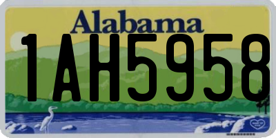 AL license plate 1AH5958