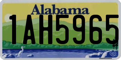AL license plate 1AH5965