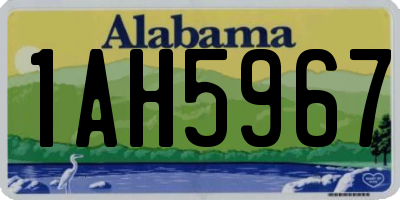 AL license plate 1AH5967
