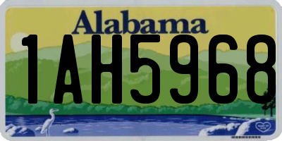 AL license plate 1AH5968