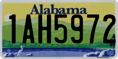 AL license plate 1AH5972