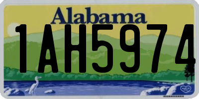 AL license plate 1AH5974