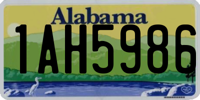 AL license plate 1AH5986