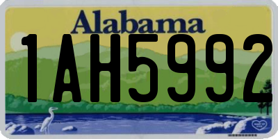 AL license plate 1AH5992