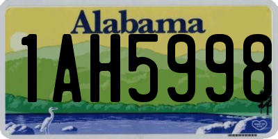 AL license plate 1AH5998