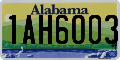 AL license plate 1AH6003