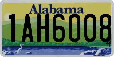 AL license plate 1AH6008