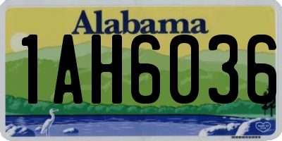 AL license plate 1AH6036
