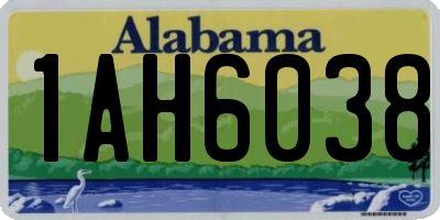 AL license plate 1AH6038