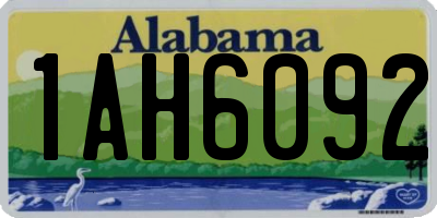 AL license plate 1AH6092