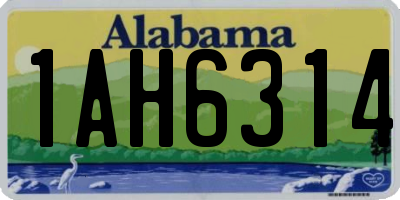 AL license plate 1AH6314