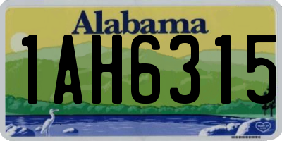 AL license plate 1AH6315