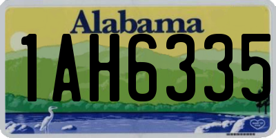 AL license plate 1AH6335