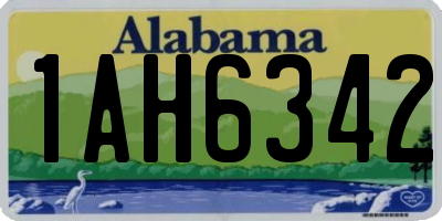 AL license plate 1AH6342