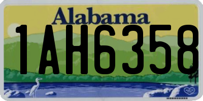 AL license plate 1AH6358