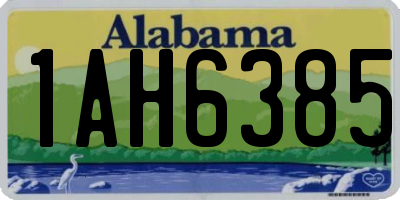 AL license plate 1AH6385