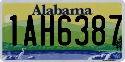 AL license plate 1AH6387