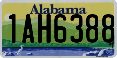 AL license plate 1AH6388