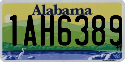 AL license plate 1AH6389