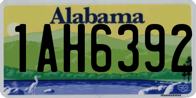 AL license plate 1AH6392