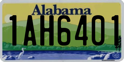 AL license plate 1AH6401