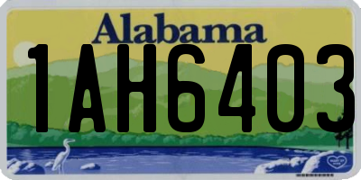 AL license plate 1AH6403