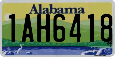 AL license plate 1AH6418
