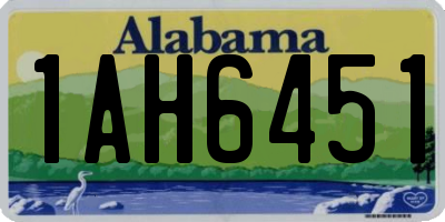AL license plate 1AH6451