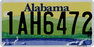 AL license plate 1AH6472