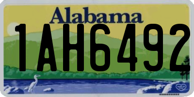 AL license plate 1AH6492