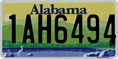 AL license plate 1AH6494