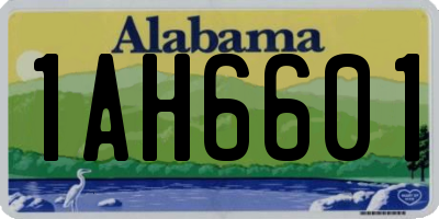 AL license plate 1AH6601