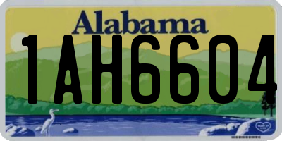 AL license plate 1AH6604