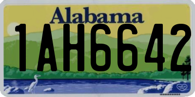 AL license plate 1AH6642