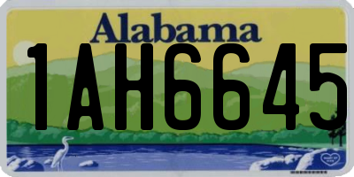AL license plate 1AH6645