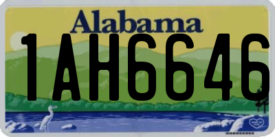 AL license plate 1AH6646