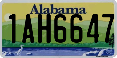 AL license plate 1AH6647