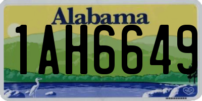 AL license plate 1AH6649